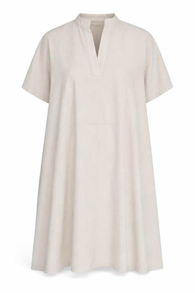 ZARA Women Beige Midi Shift Dress XS, Casual Spring