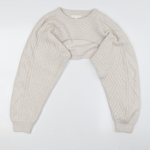 H&M Beige Cable-Knit Jumper Women M