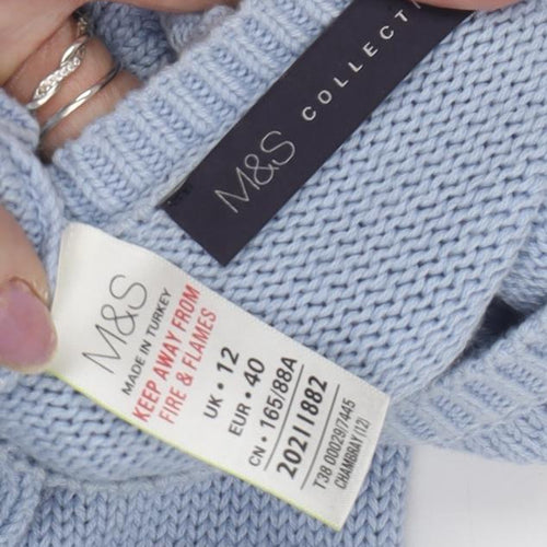 Marks and Spencer Women's Blue Pullover Jumper, Size 12