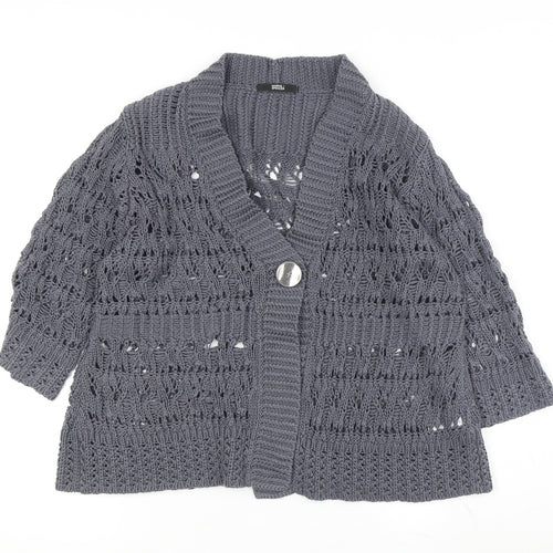 Marks and Spencer Women's Grey Cardigan Size 14