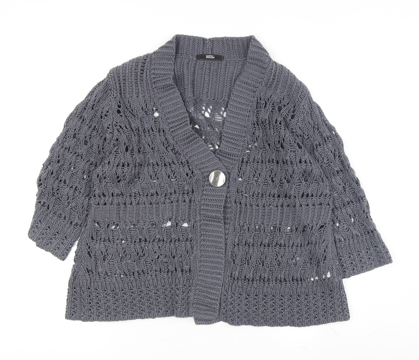 Marks and Spencer Women's Grey Cardigan Size 14