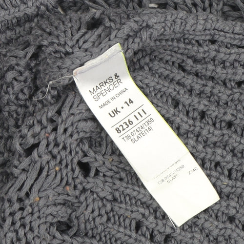 Marks and Spencer Women's Grey Cardigan Size 14