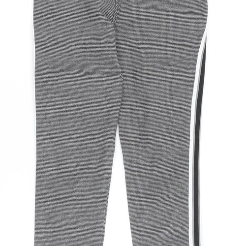 M&Co Girls Grey Check Jogger Trousers 8-9 Years