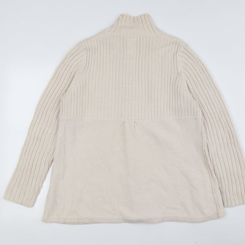 Next Women's Ivory Cardigan, Size 16, High Neck Knit