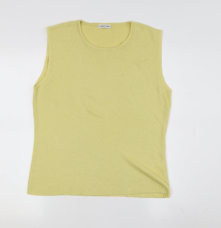 House of Fraser Women's Yellow Knit Vest, Size 16