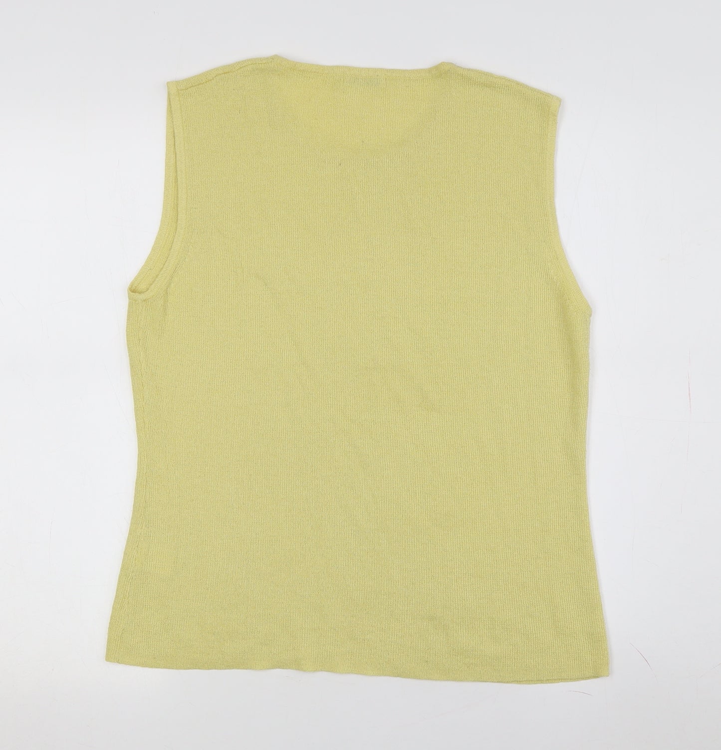 House of Fraser Women's Yellow Knit Vest, Size 16