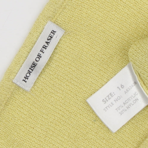 House of Fraser Women's Yellow Knit Vest, Size 16