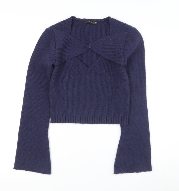 JMSHOP Women's Blue Pullover Jumper - M