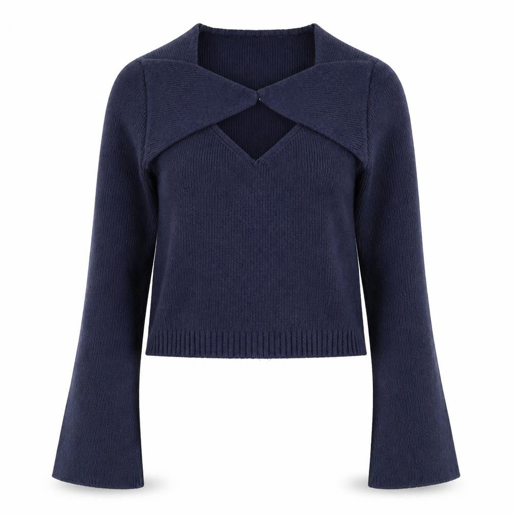 Front view of JMSHOP Women's Blue jumper - M