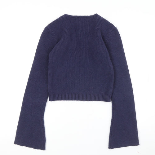 JMSHOP Women's Blue Pullover Jumper - M