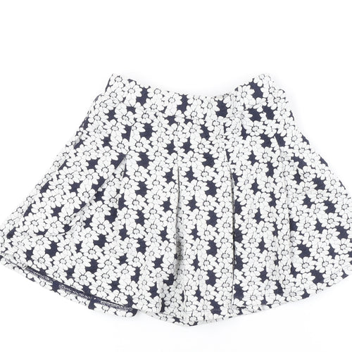 Next Girls Multicoloured Pleated Floral Skirt, Size 6 Years