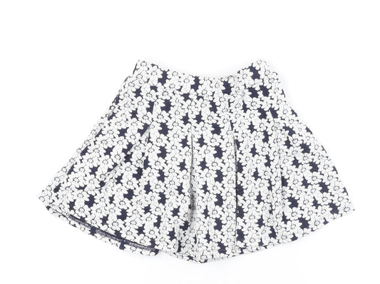 Next Girls Multicoloured Pleated Floral Skirt, Size 6 Years