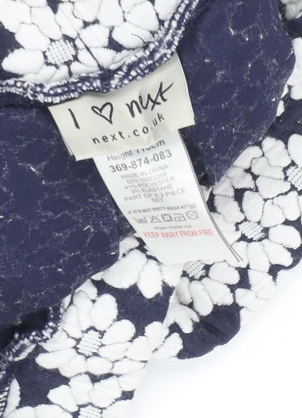 Next Girls Multicoloured Pleated Floral Skirt, Size 6 Years