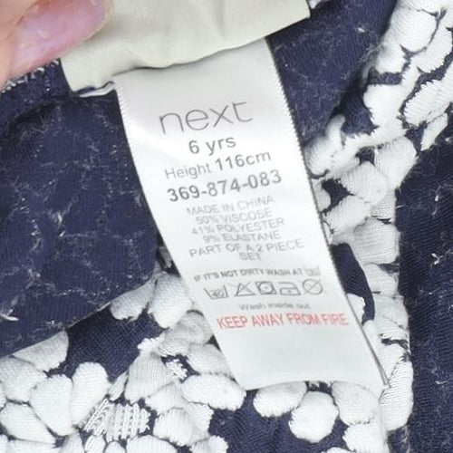 Next Girls Multicoloured Pleated Floral Skirt, Size 6 Years