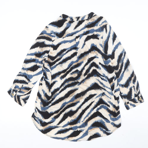 Wallis Women's Multicoloured Roll Tab Sleeve Blouse 14