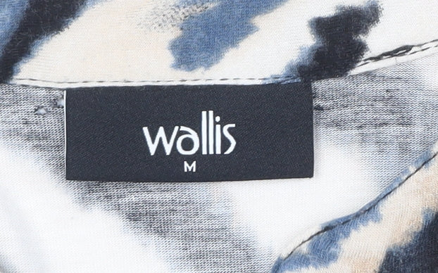 Wallis Women's Multicoloured Roll Tab Sleeve Blouse 14
