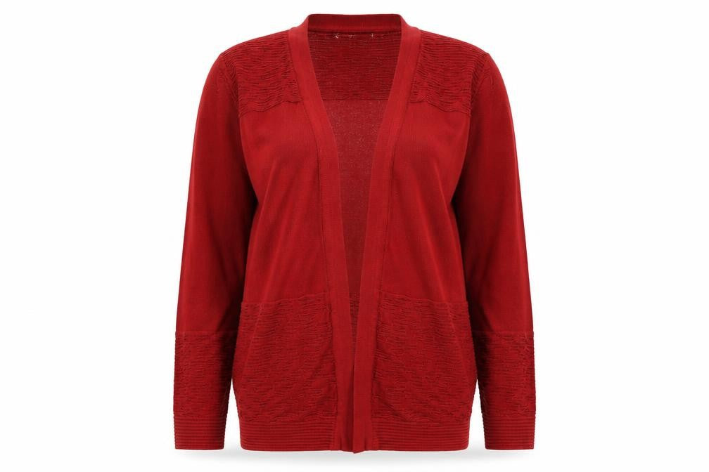Front view of Marks & Spencer Women's Red, size 10, Cardigan