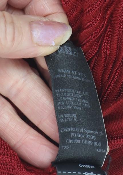 Marks & Spencer Women's Red Size 10 Cardigan