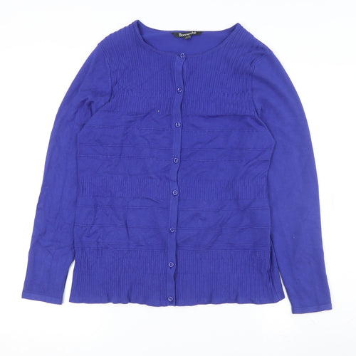 Bonmarché Women's Purple Cardigan Size 12