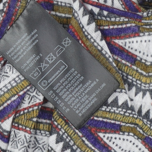 H&M Women’s Multicoloured Blouse, Size 12, Geometric Sleeveless