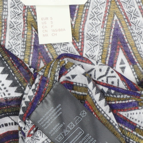 H&M Women’s Multicoloured Blouse, Size 12, Geometric Sleeveless