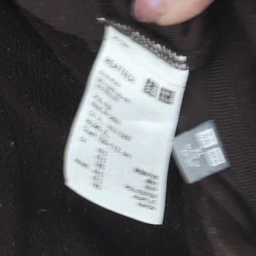 HEATTECH Brown Unisex Pullover Sweatshirt, Size 10, Zip Accents