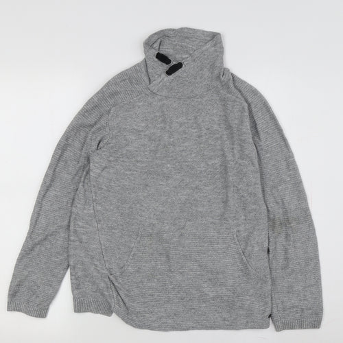 Zara Boys Grey Pullover Sweatshirt 11 Years Cotton Knit