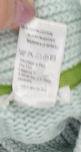 Soft Grey Women's Green Knit Cardigan Size 14/16