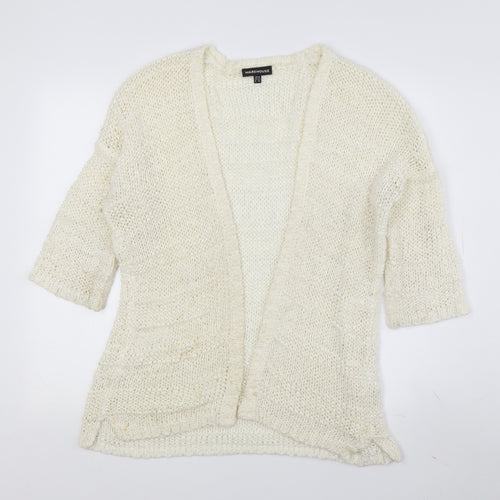 Warehouse Women's Ivory Cardigan UK 14 Chunky Knit
