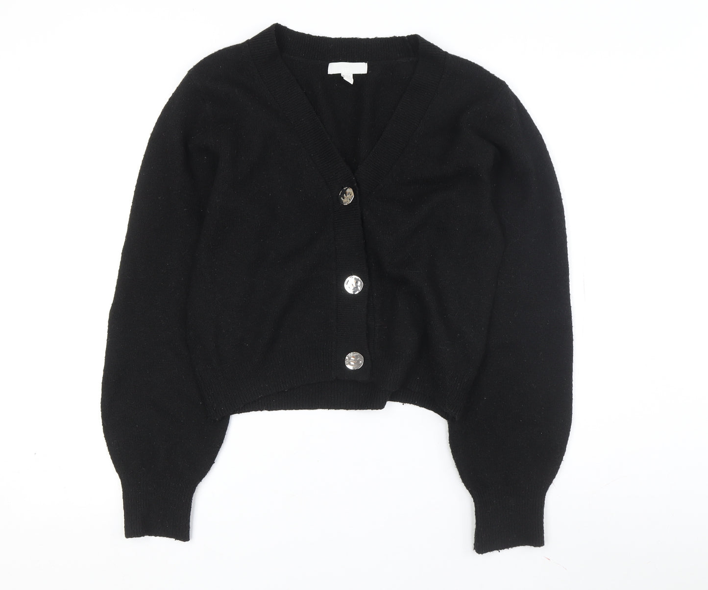 H&M Women's Black Cardigan Size 12 Long Sleeve Knit