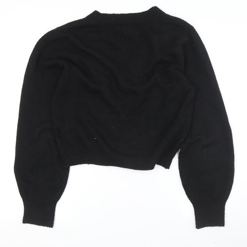 H&M Women's Black Cardigan Size 12 Long Sleeve Knit