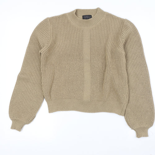 Topshop Women's Beige Pullover Jumper, Size 2