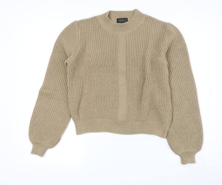 Topshop Women's Beige Pullover Jumper, Size 2