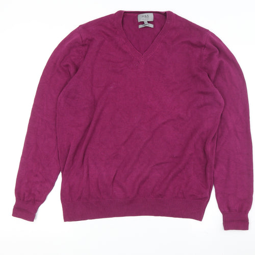 Marks and Spencer Men's Red Pullover Jumper M