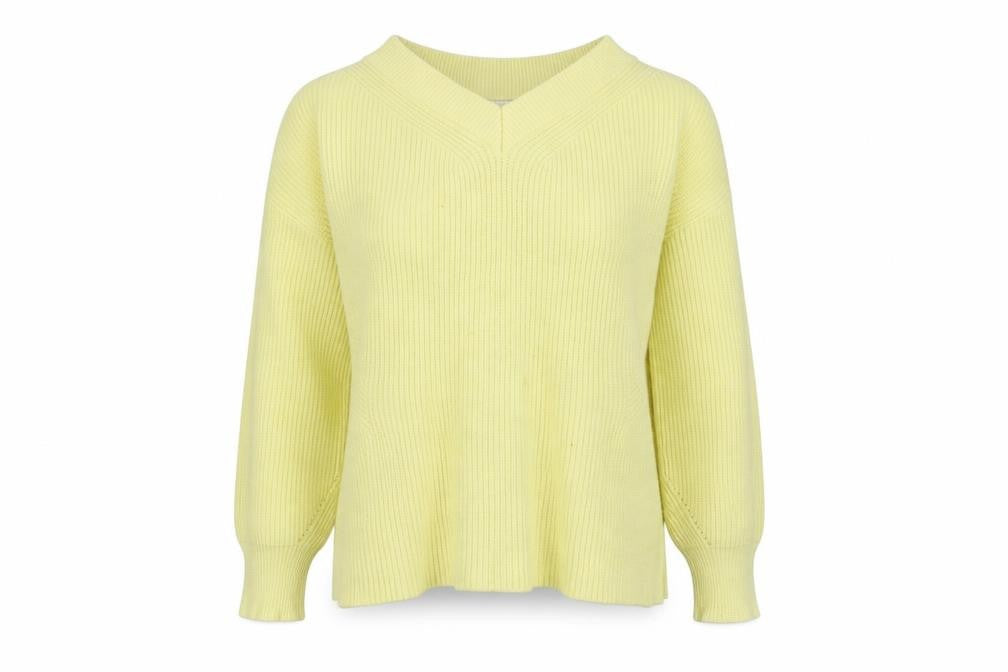 Front view of Next Women's Yellow V-Neck jumper M