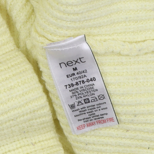 Next Women's Yellow V-Neck Pullover Jumper M
