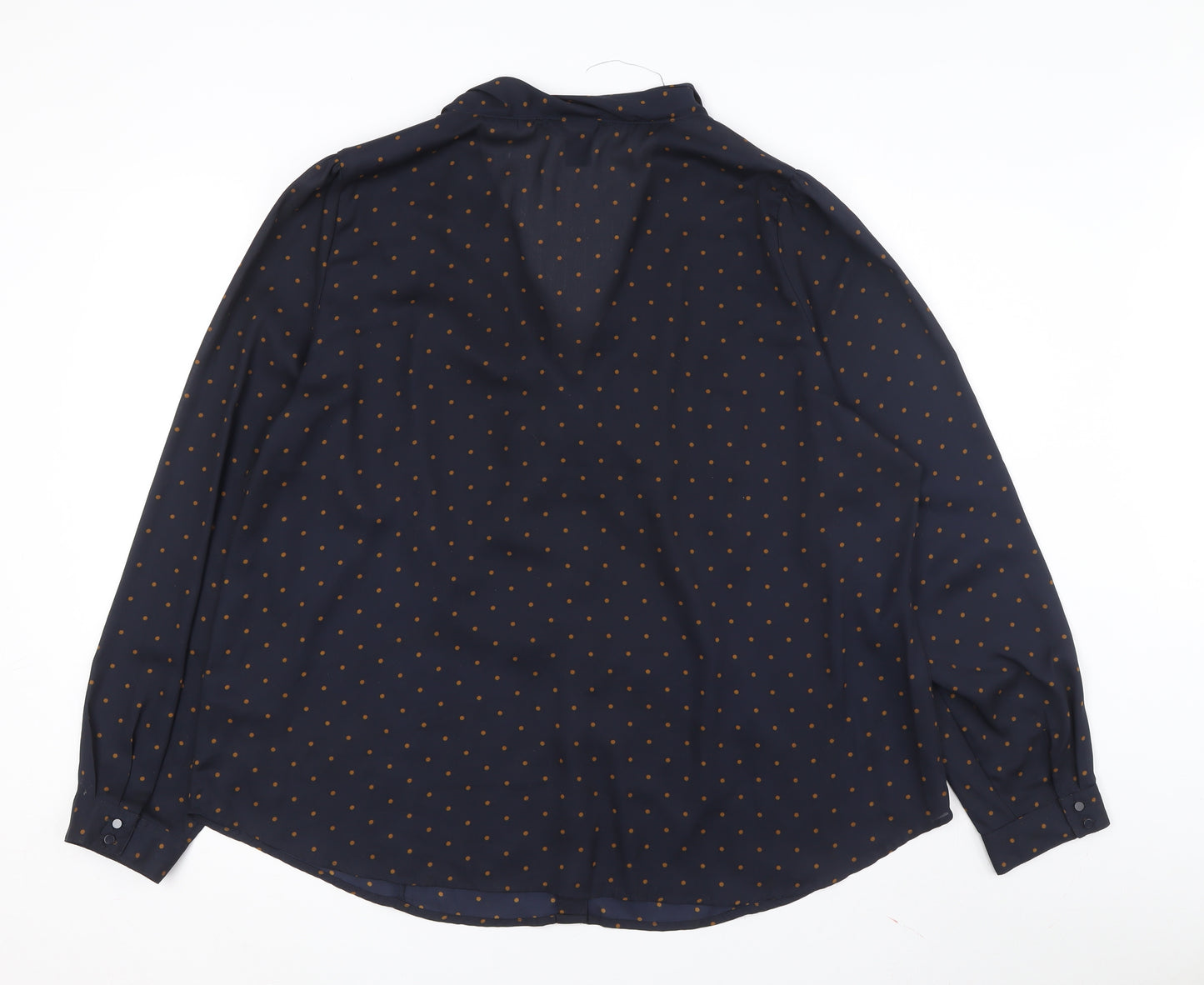 H&M Women's Plus Size Blue Polka Dot Blouse - Size 24