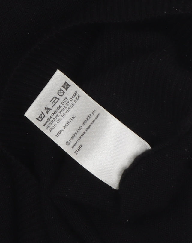 Marks and Spencer Women's Black V-Neck Pullover Jumper