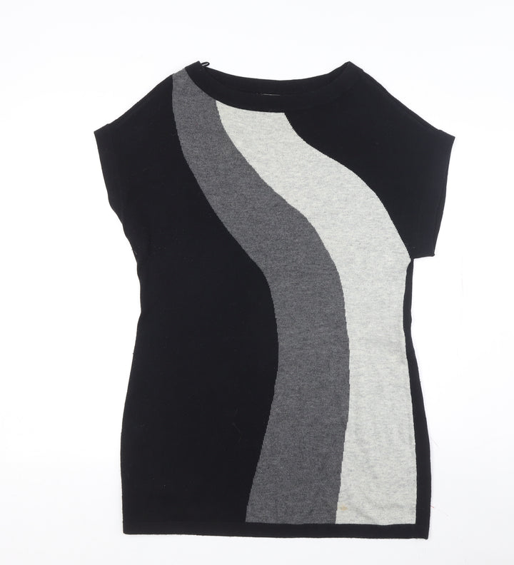 Wallis Women's Black Tunic Jumper, Size M, Casual Knit
