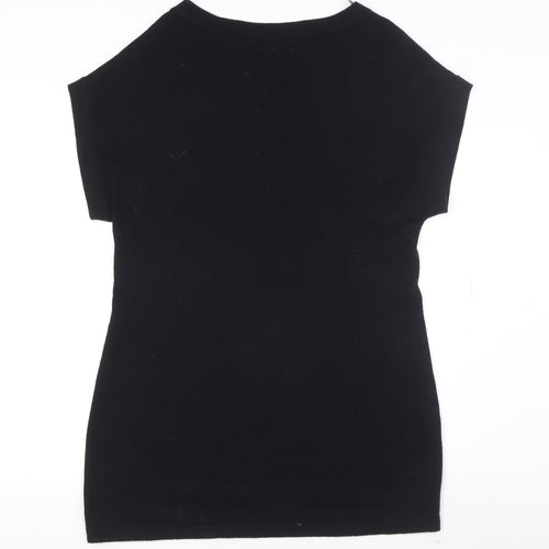 Wallis Women's Black Tunic Jumper, Size M, Casual Knit
