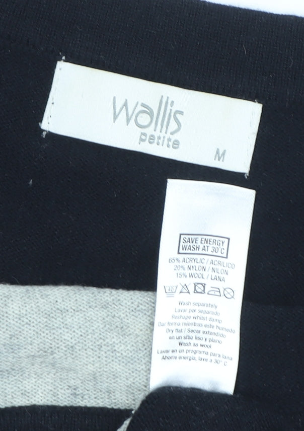 Wallis Women's Black Tunic Jumper, Size M, Casual Knit