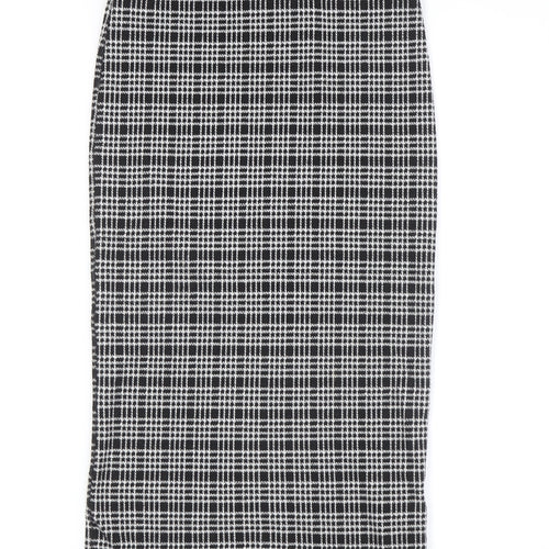 Miss Selfridge Women's Black & White Check Pencil Skirt Size 8