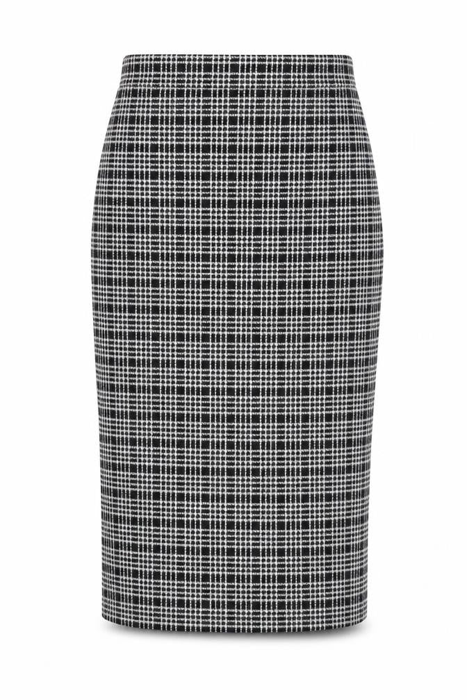 Miss Selfridge Women's Black & White Check Pencil Skirt Size 8