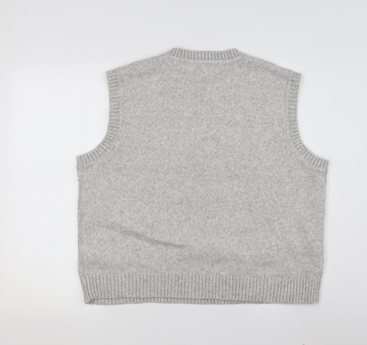 Marks and Spencer Women's Grey Cable-Knit Vest L