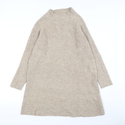 Mango Women's Beige Shift Dress Size 12