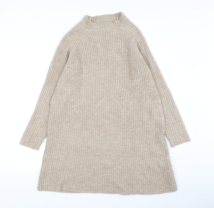 Mango Women's Beige Shift Dress Size 12