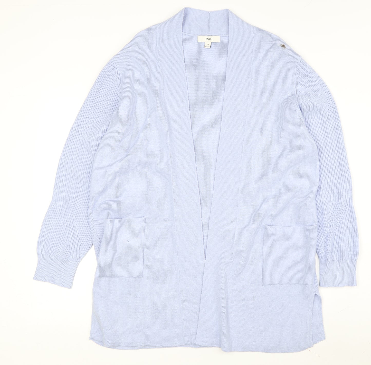 Marks and Spencer Women's Blue Cardigan, Size 18