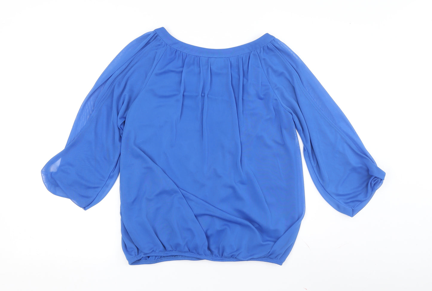 Wallis Women's Blue Blouse 3/4 Sleeve, Size S