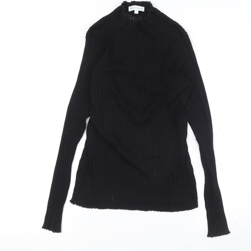 Warehouse Women's Black Mock Neck Slim Jumper
