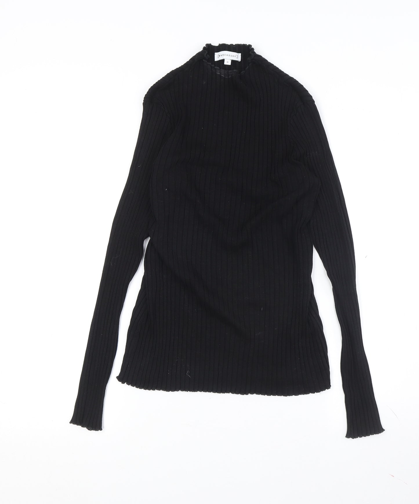 Warehouse Women's Black Mock Neck Slim Jumper